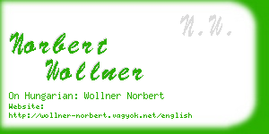 norbert wollner business card